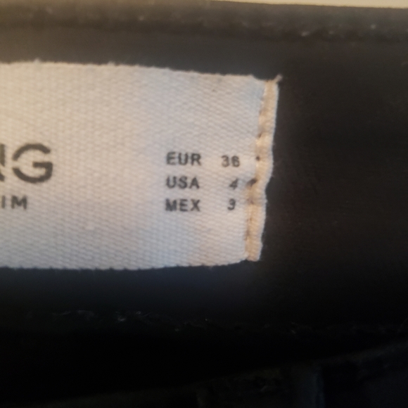 MNG high rise, black, waxed, skinny jeans - Picture 3 of 5